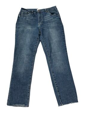 Oliver Logan Jeans 29 Raw Hem 28” Inseam Straight Stretch Recycled Cotton Eco